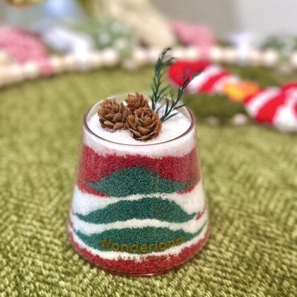 聖誕沙畫香薰蠟燭杯工作坊