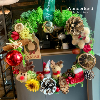 永生苔蘚聖誕花環工作坊